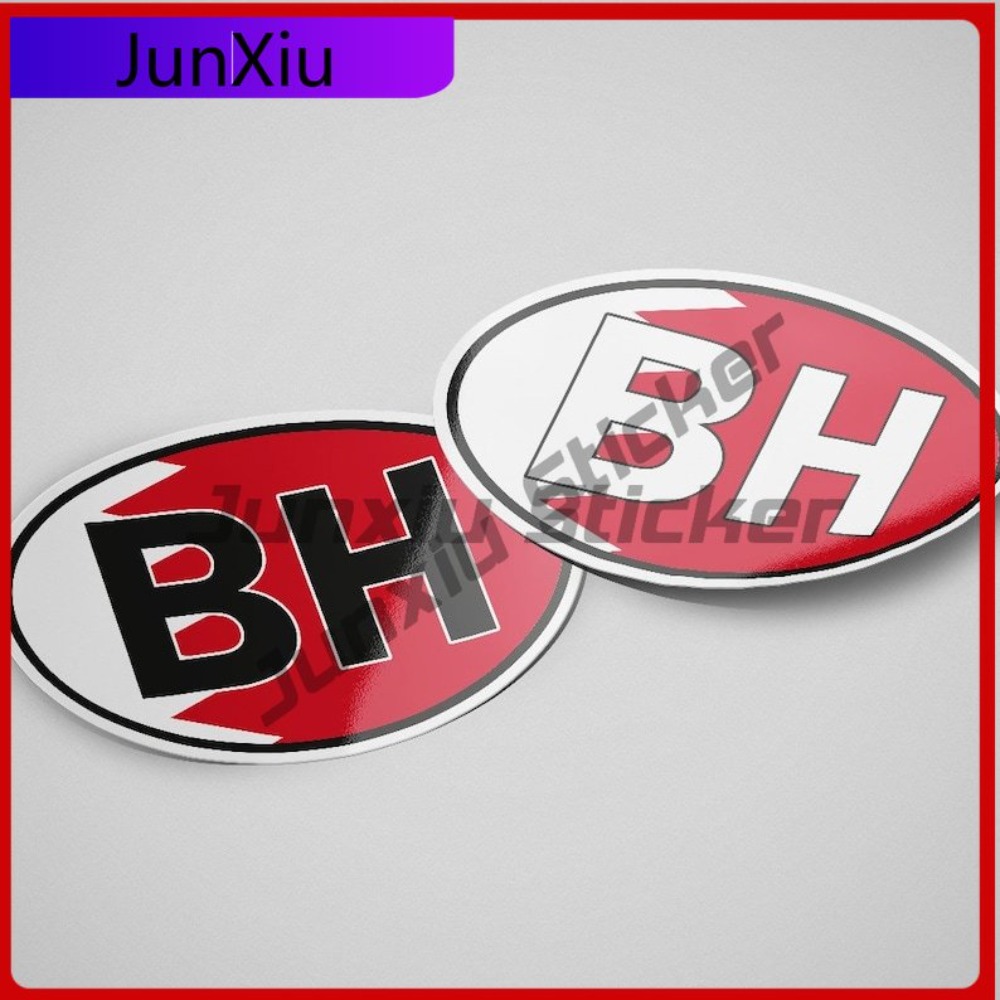 Car Accessories Bahrain - バーレーン BH ステッカー オーバルフラグ 防水デカール 面白い車