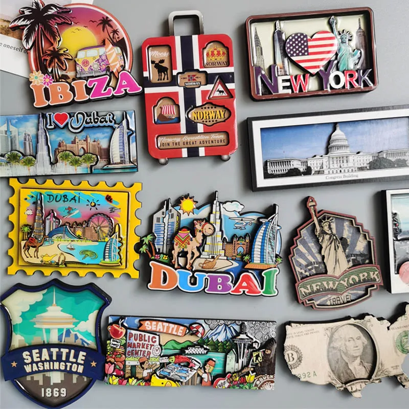 Car Accessories Dubai - Ibiza-木製の冷蔵庫用マグネット,biza,belona,spain,新しいyork,Prusa,ドバイ,芸術的な家の装飾,友人への贈り物