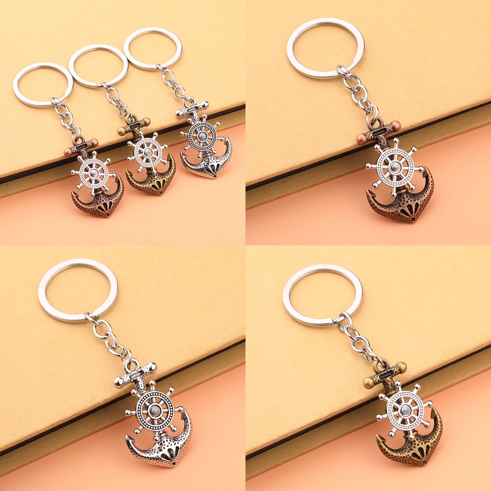 Car Accessories Amazon - アマゾンUS EU 海賊船キーホルダー アンカー回転キーリング 車 バッグ