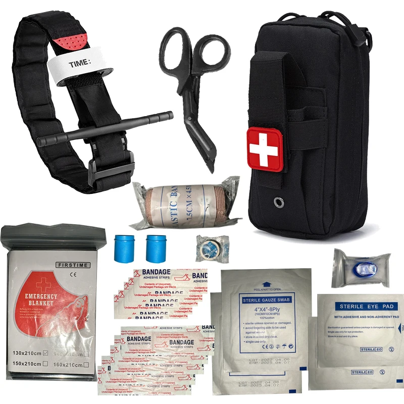 Car Accessories For Elderly - Ifak-サバイバル外傷キット、応急処置医療ポーチ、緊急装備、モール付き機器、車、旅行、ハイキング、止血帯