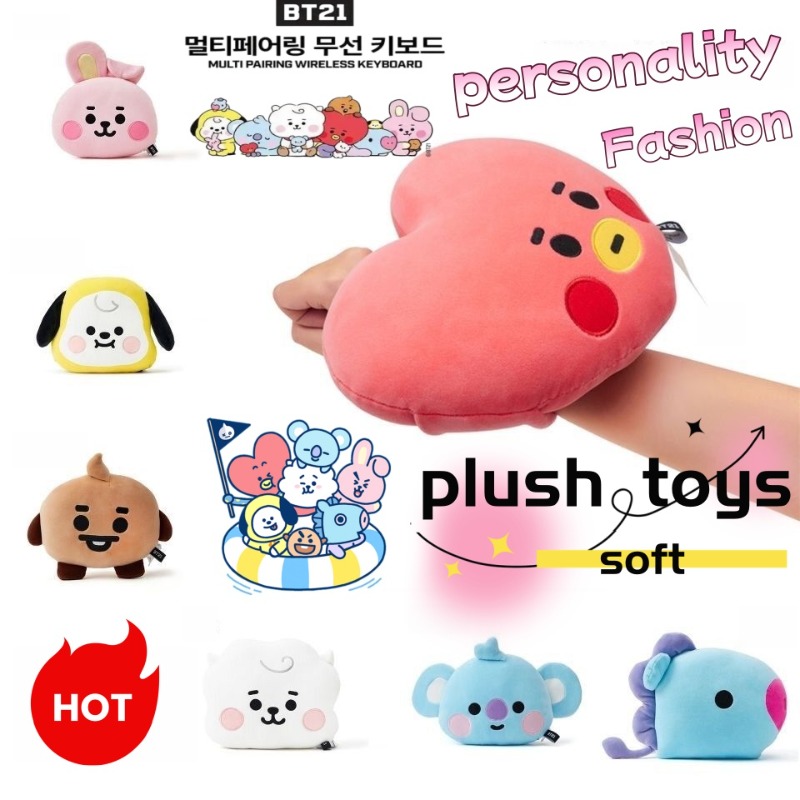 Car Accessories Toy - BT21 顔型枕 かわいいファッション漫画風 パーソナライズされたクリエイティブな車用クッション ヘッドレスト人形 おもちゃ