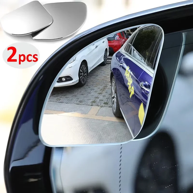 Car Blind Spot Mirror - 2個入り金属製車用ブラインドスポットミラー、ユニバーサル広角HDリアビューミラー、360度 ° 調整可能、全車種対応