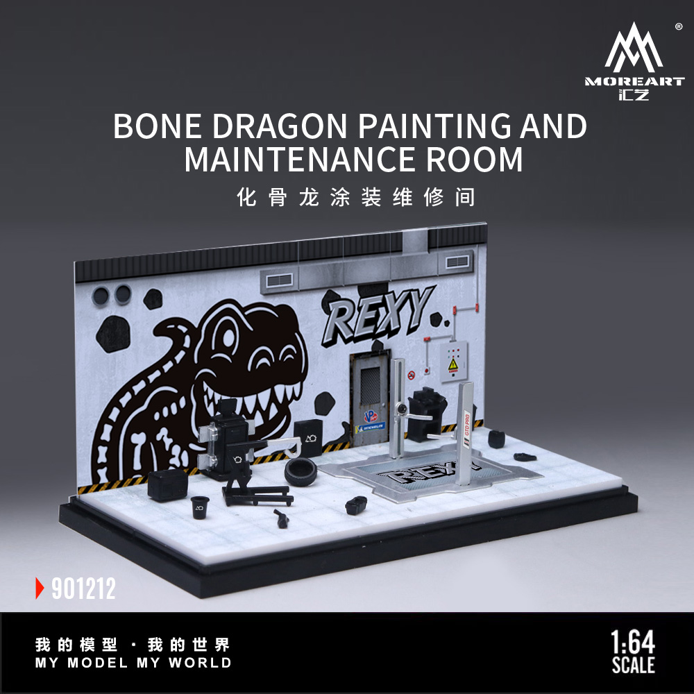 Car Accessories Toy - MoreArt 1:64 ガレージ修理工場ジオラマ 特別カスタムコーティングシーンモデル 車モデルコレクター向けホビーアクセサリー