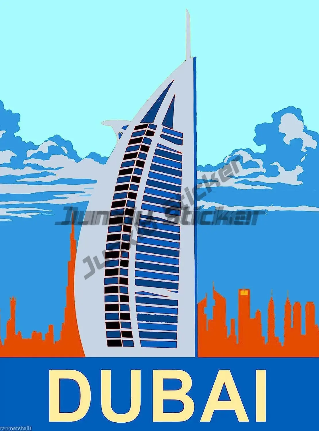 Car Accessories Dubai - UAE ドバイ国旗車のステッカーキャンピングカー車オートバイ自転車スクーターカヤックカーアクセサリービニール自己粘着デカール