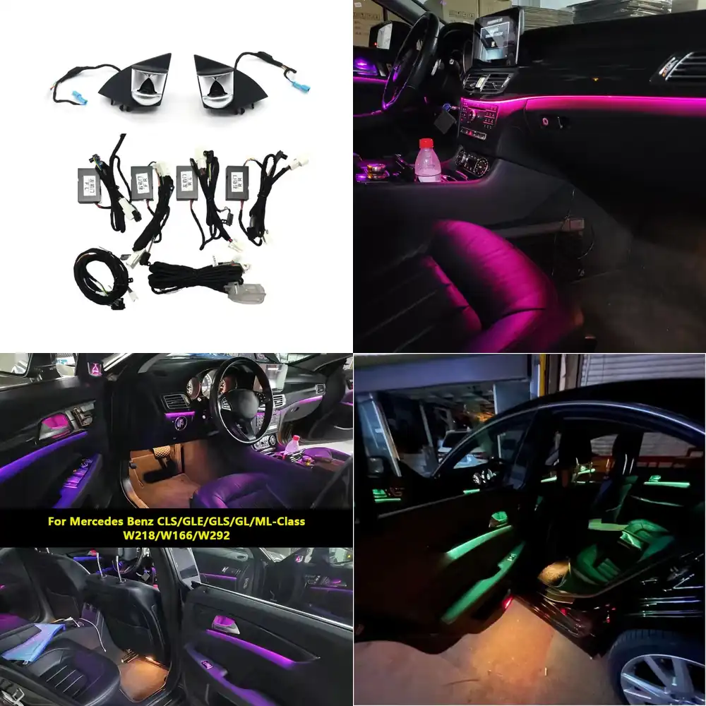 Led Interior Ambient Light - Aピラー砂時計型ツイーター12色LEDインテリアアンビエントライトキット（CLS、GLE、GLS、GL、MLクラス、W218、W166、W292対応）