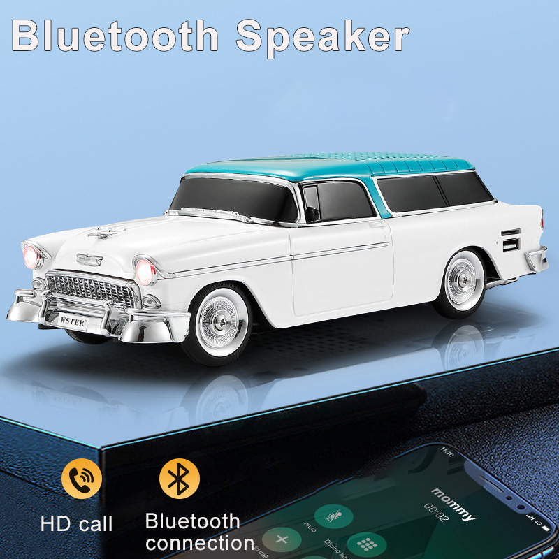 Car Accessories Amazon - ブルートゥース付きワイヤレススピーカー,クラシックカー形状のスピーカー,FMラジオ,ディスク,tfカードのサポート