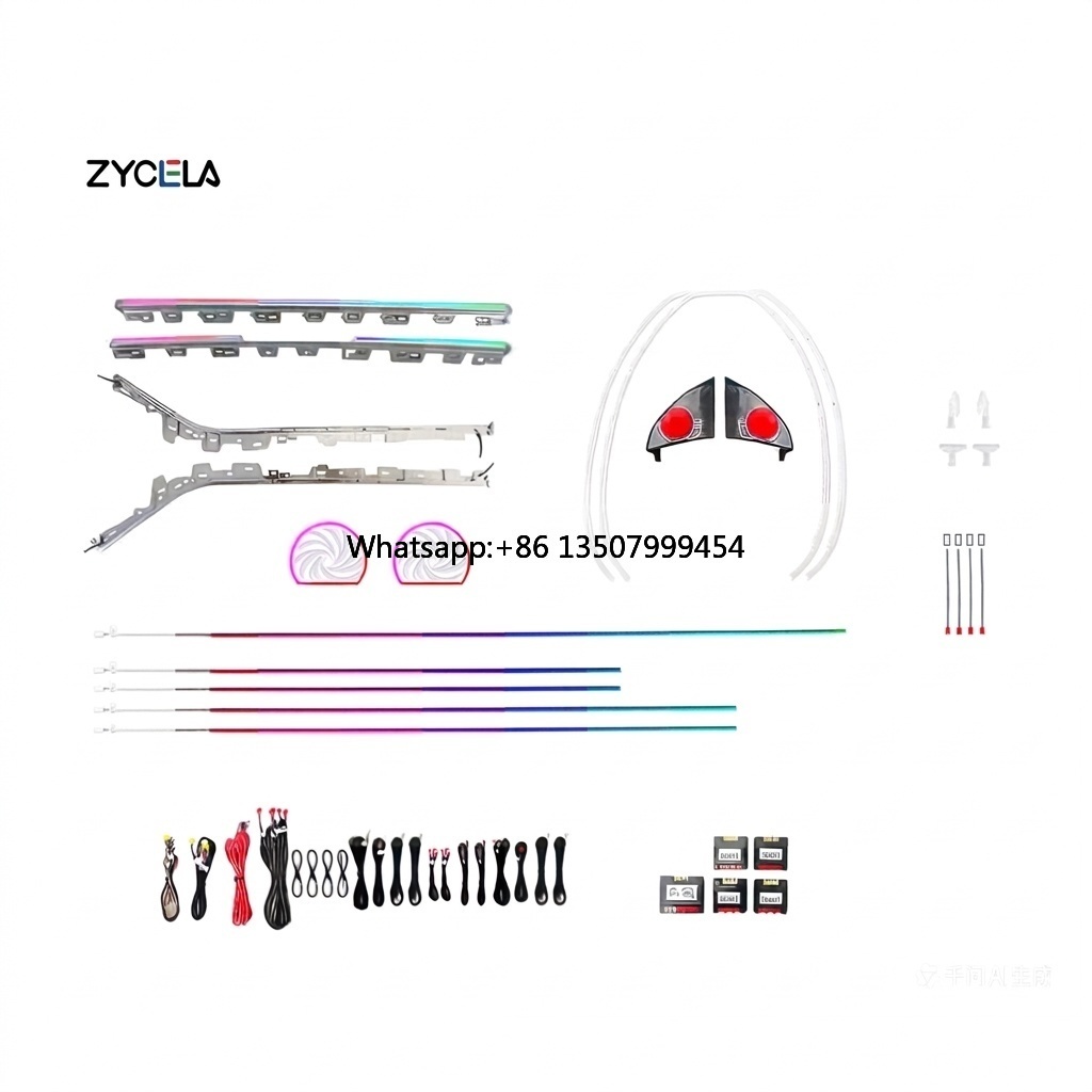 Led Interior Ambient Light - モデル3 2019-2020 シンフォニーLEDアンビエントライト 64色 インテリジェントインテリア調光可能照明 12V対応