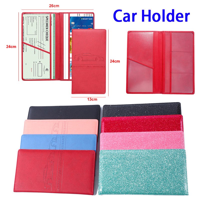 Car Accessories For Elderly - シンプルでスタイリッシュな運転免許証、自動車登録証、書類カバー、チケット収納、耐磁カードバッグ