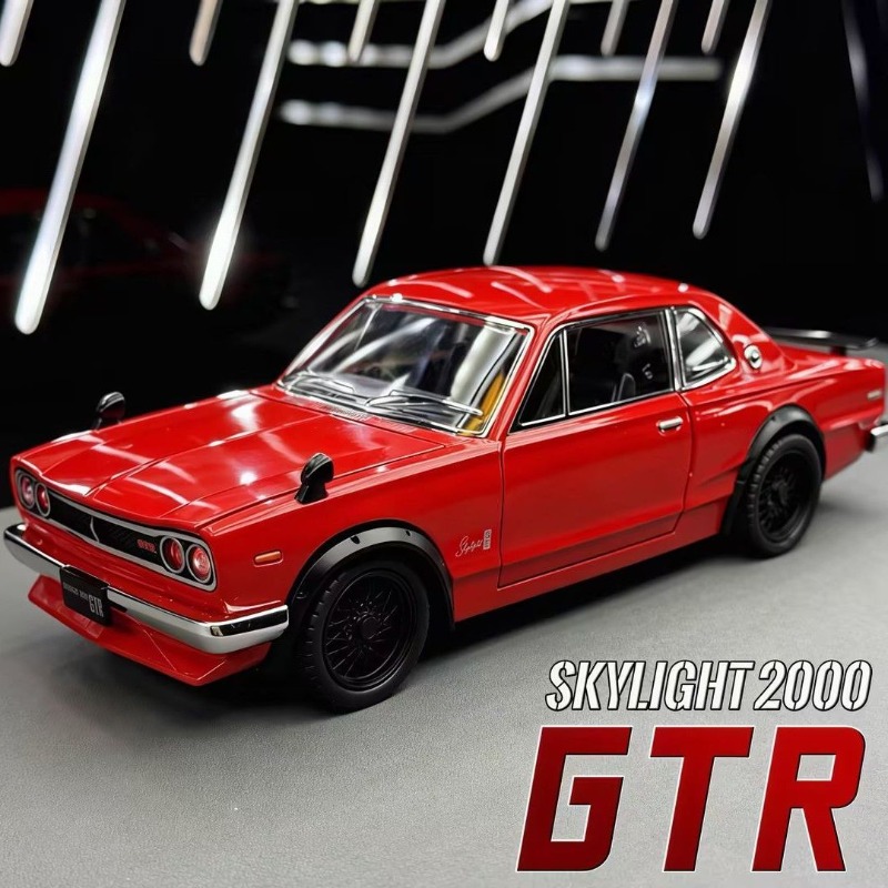Car Accessories To Buy - 1:22 日産スカイラインGT-R ハコスカ ダイキャスト合金モデル 4つの開閉可能なパーツ サウンドライト