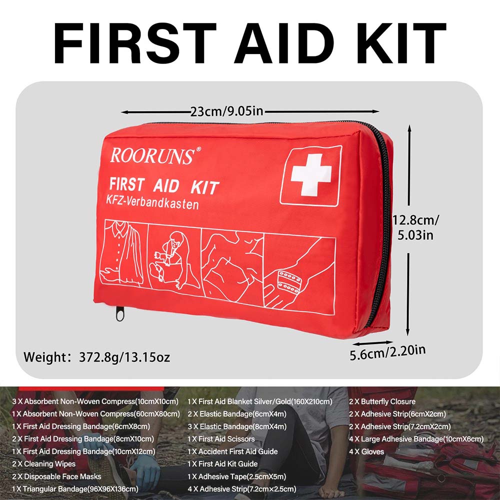 旅行必需品 救急キット 41点入り 赤色 車載用救急セット  - Car Accessories For Elderly のレビューと価格
