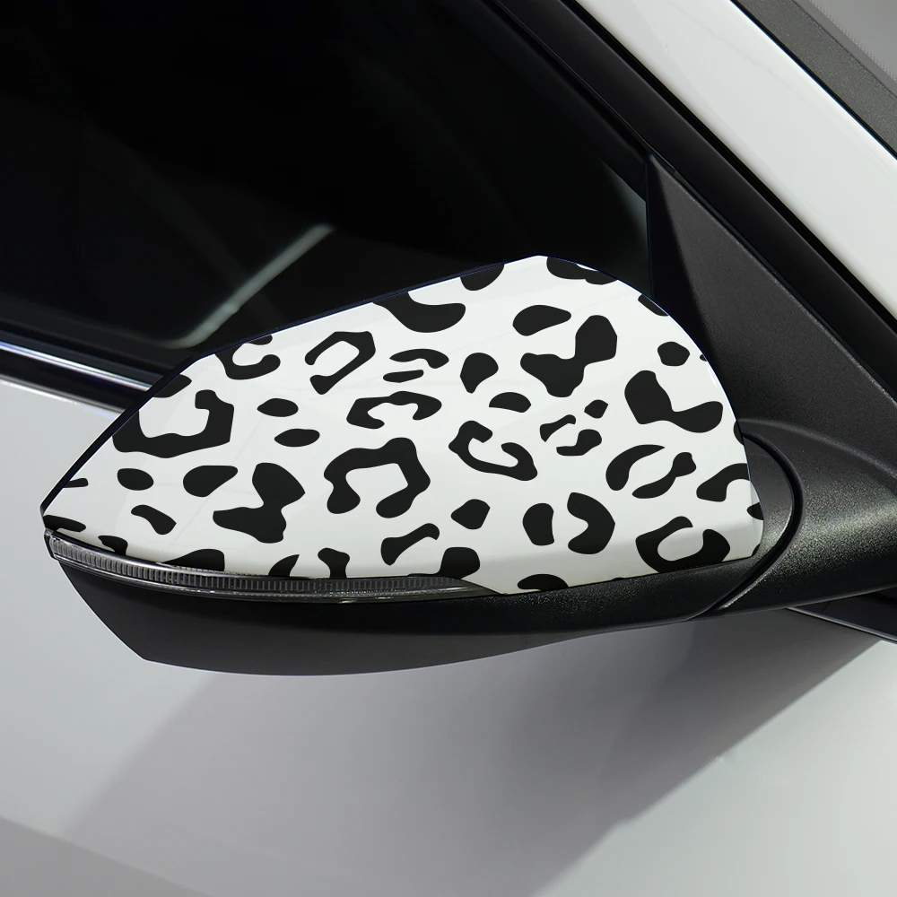 車のデカールファッションハニカムヒョウ柄ステッカー DIY  - Car Blind Spot Mirror のレビューと価格