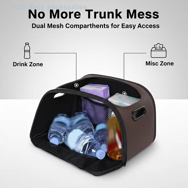 多機能高級レザーカーストレージボックス 大容量サイドオーガナ - Car Accessories For Elderly のレビューと価格