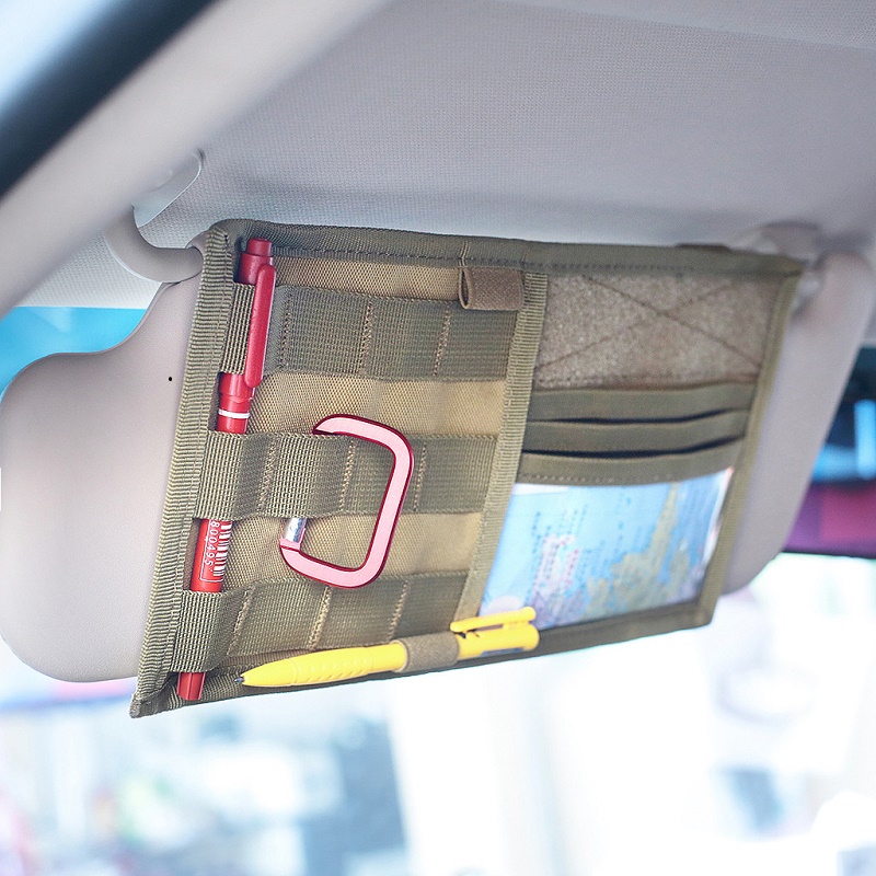 戦術的な多機能車用サンバイザー収納バッグスポーツレジャーモー - Car Accessories For Elderly のレビューと価格