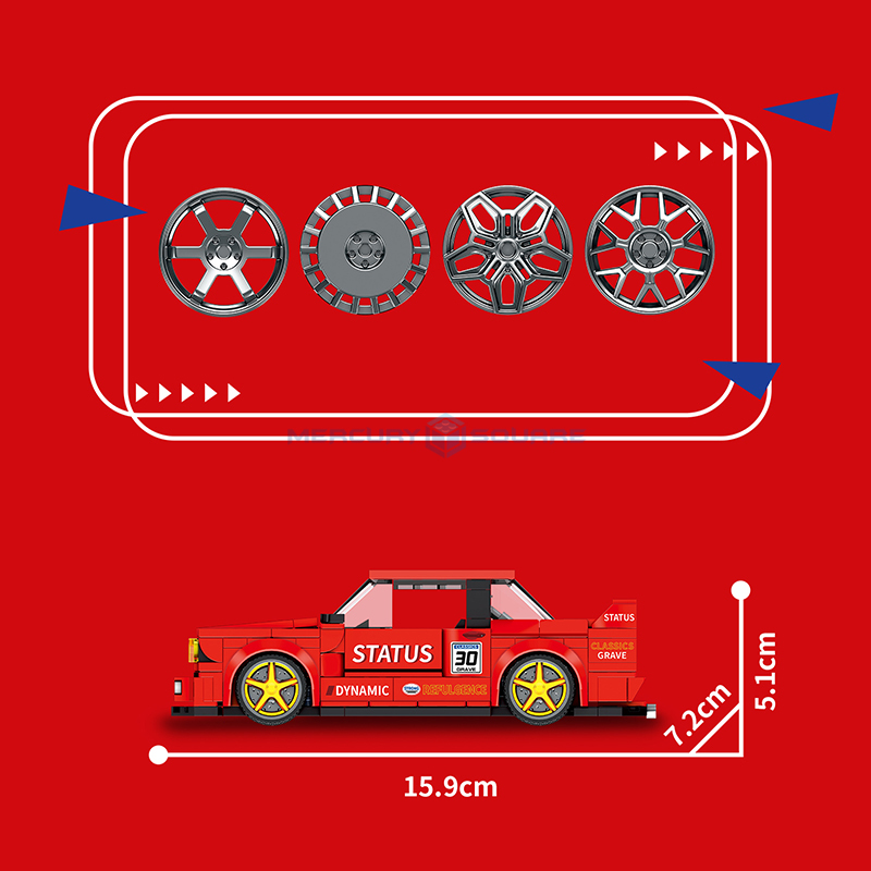 レッド E30 レーシング車両モデルビルディングブロック M - Car Accessories Gift Ideas のレビューと価格