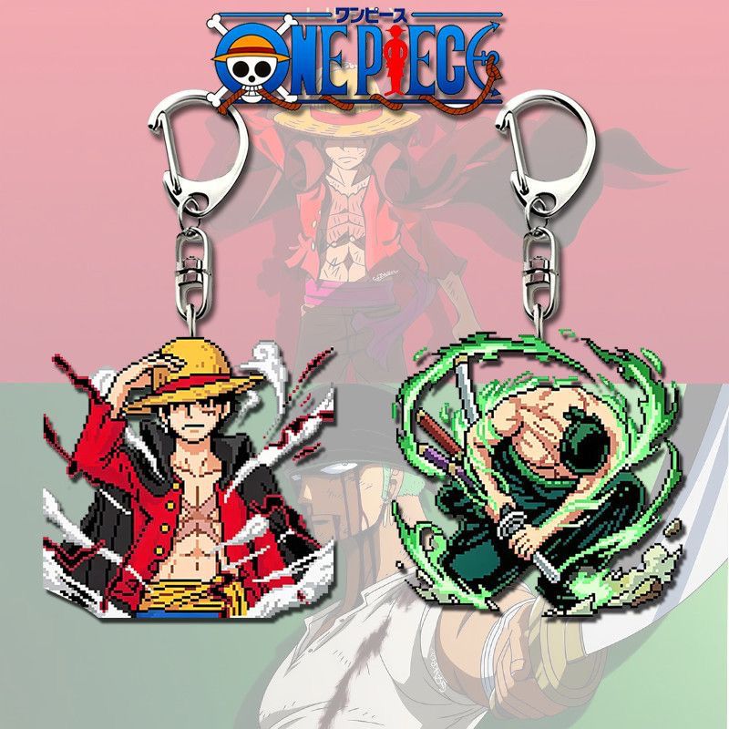 漫画ワンピース ルフィ ゾロ アクリルキーホルダー アニメ周 - Car Accessories To Buy のレビューと価格