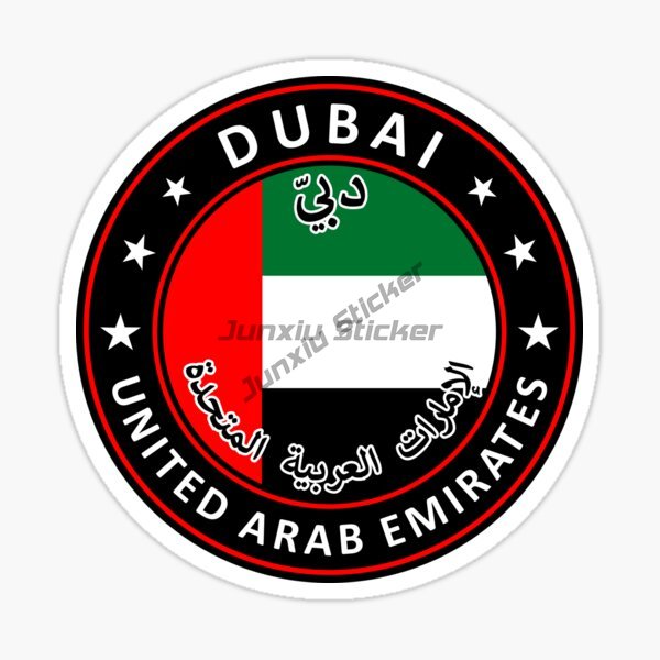 UAE ドバイ円形国旗エンブレムとバッジオートバイ車の窓デカ - Car Accessories Dubai のレビューと価格