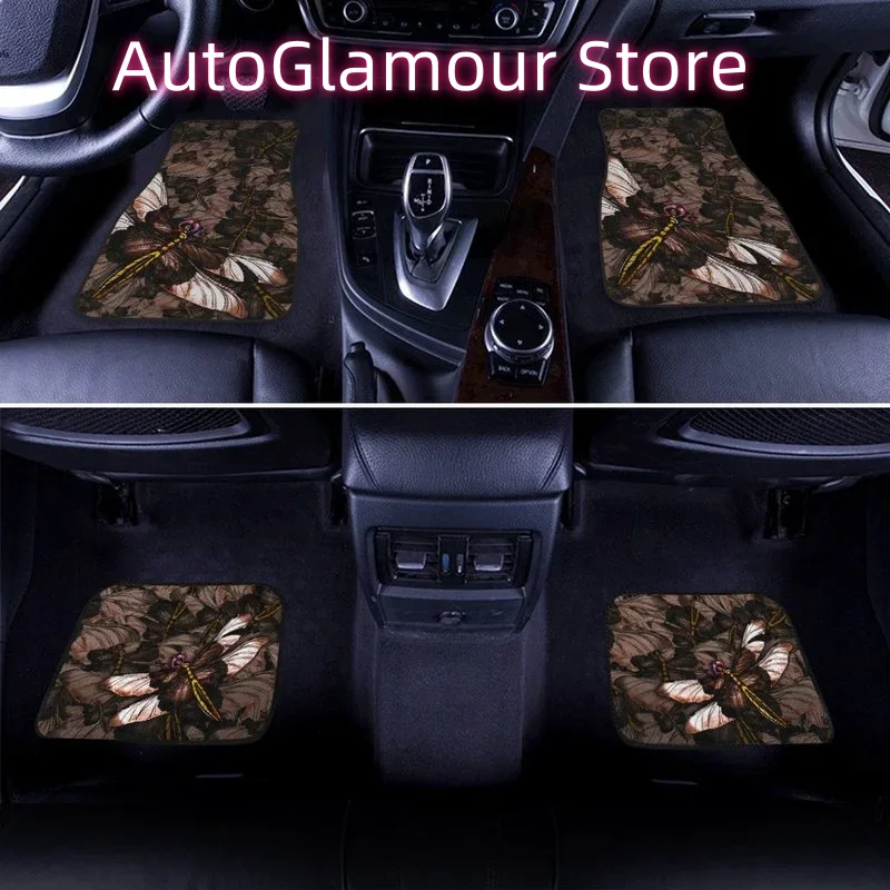 ブラウン ドラゴンフライ 車のフロアマット カスタム カー  - Car Accessories Gift Ideas のレビューと価格