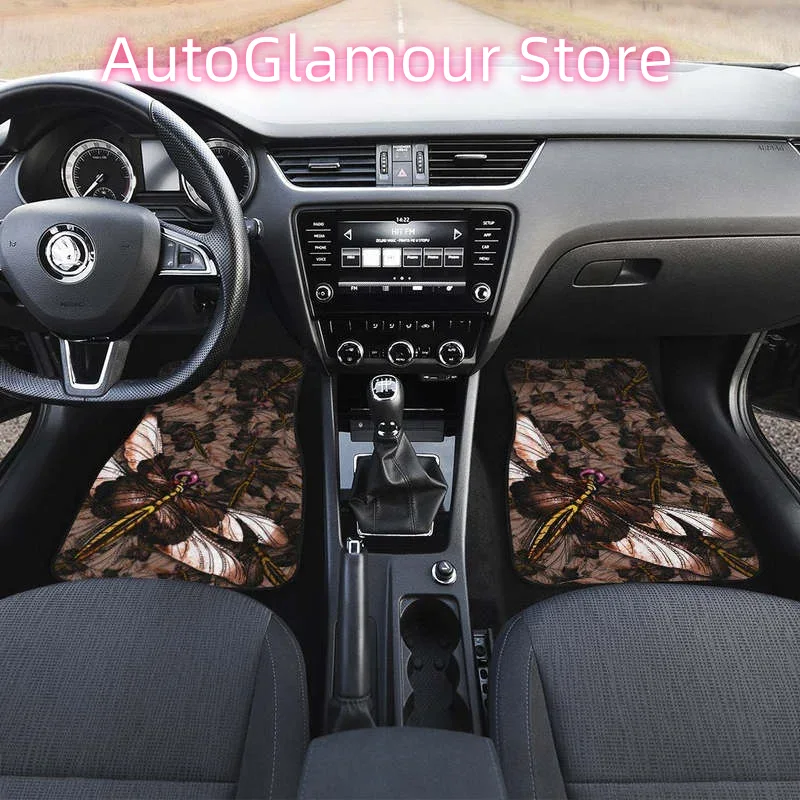 ブラウン ドラゴンフライ 車のフロアマット カスタム カー  - Car Accessories Gift Ideas のレビューと価格