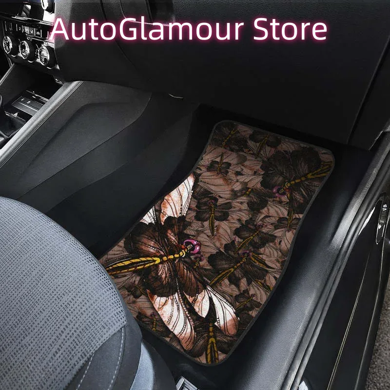 ブラウン ドラゴンフライ 車のフロアマット カスタム カー  - Car Accessories Gift Ideas のレビューと価格