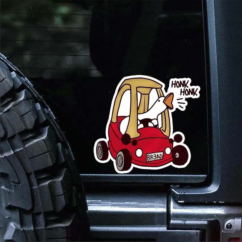 ユーモラスなホンクグースビニールステッカー,用途の広い装飾, - Car Accessories Gift Ideas のレビューと価格