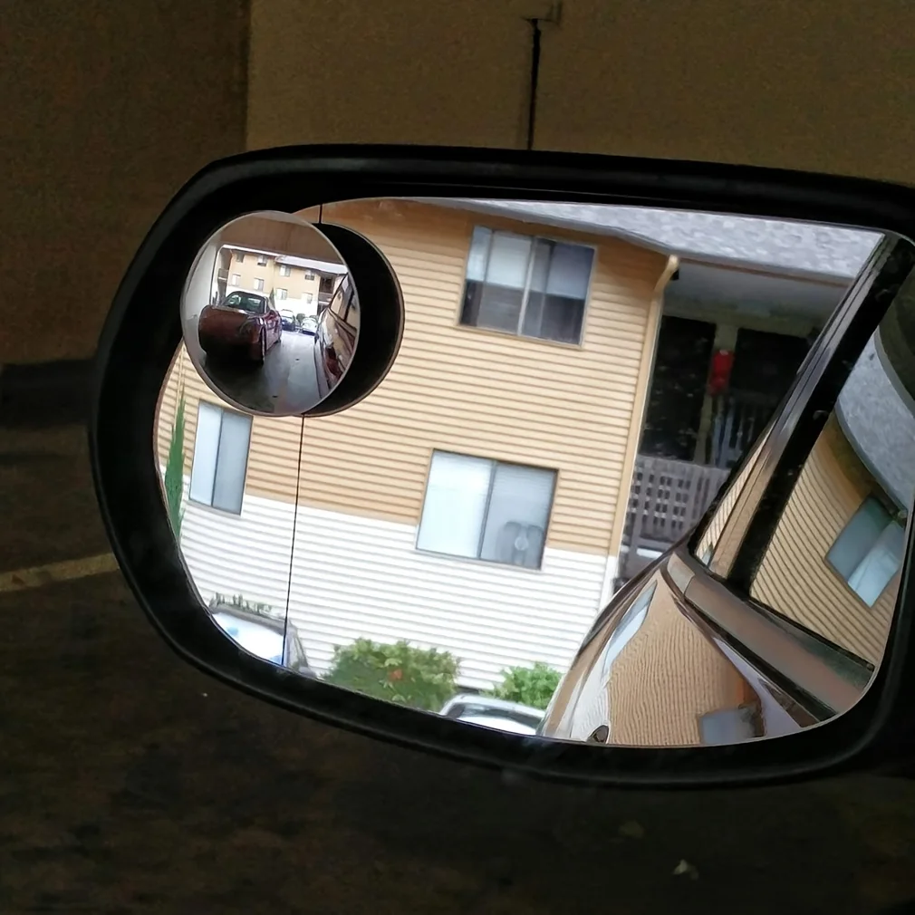 2個セット 車用バックミラー 丸型ミラー 反射式 死角調整可 - Car Blind Spot Mirror のレビューと価格