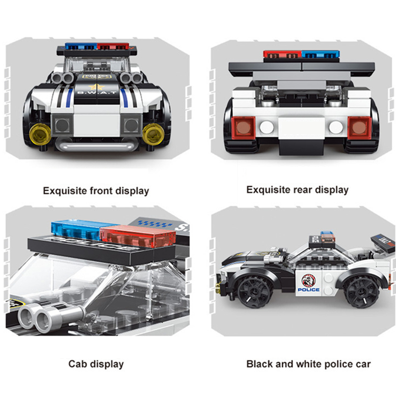 新しい DIY MOC 市飛行機 SWAT スーパー警察車デ - Car Accessories Gift Ideas のレビューと価格