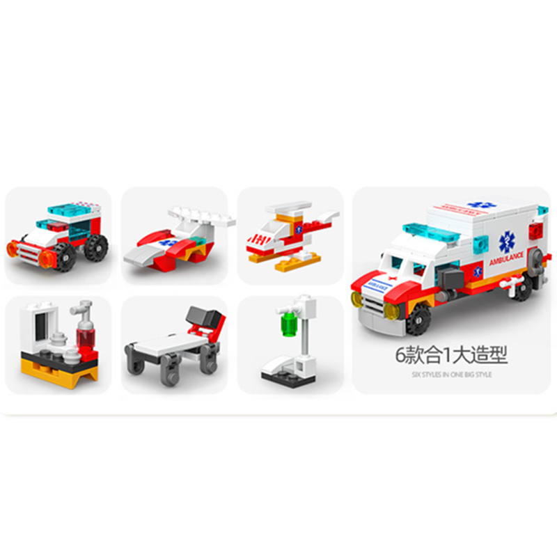 6in1 新しい救急車護衛車ヘリコプター救急救命士ドクターミ - Car Accessories Gift Ideas のレビューと価格