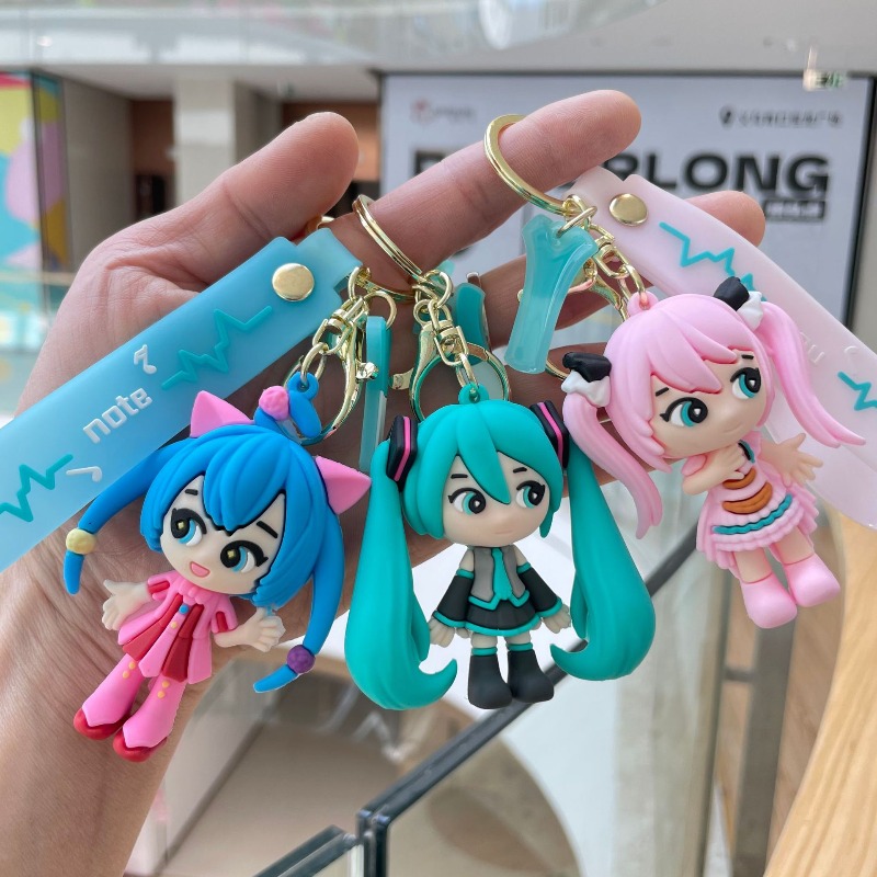 初音ミクキーホルダー新しいクリエイティブ漫画とかわいいファッ - Car Accessories To Buy のレビューと価格