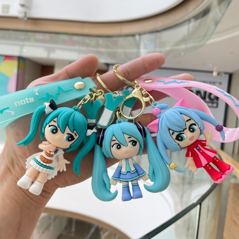 初音ミクキーホルダー新しいクリエイティブ漫画とかわいいファッ - Car Accessories To Buy のレビューと価格