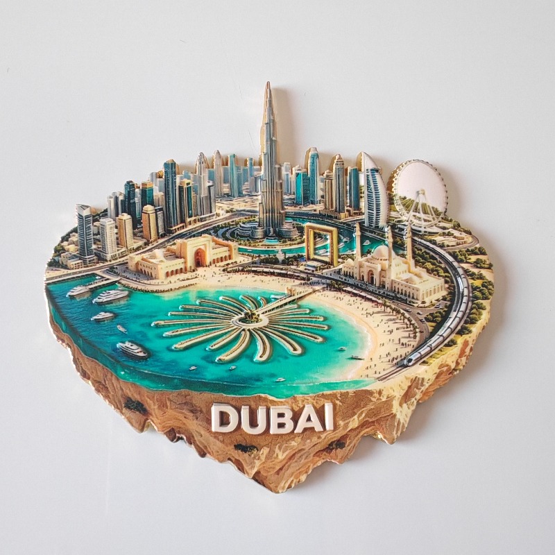 ドバイ冷蔵庫マグネット金属合金素材ブルジュ・ハリファタワーブ - Car Accessories Dubai のレビューと価格