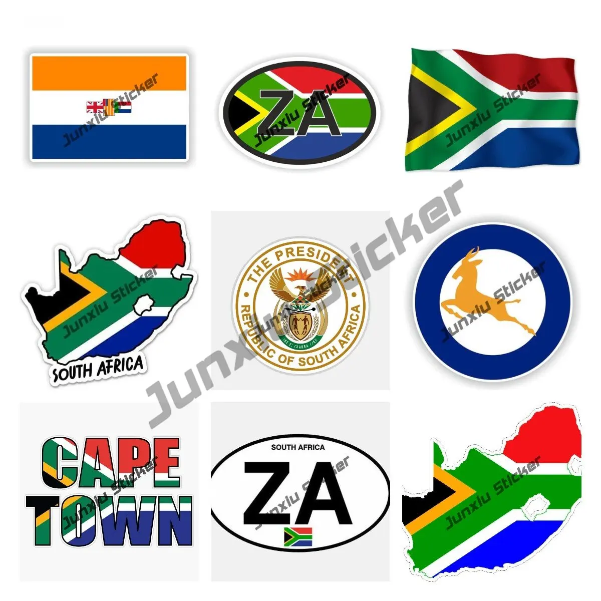 国旗付きの南アフリカの地図,ステッカー,デカール,南アフリカ - Car Accessories Cape Town のレビューと価格