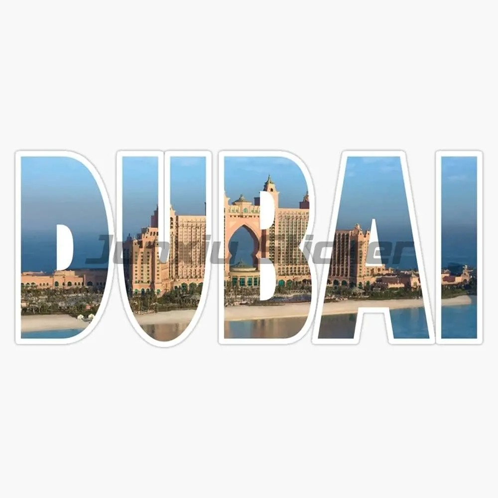 ドバイ国旗ビニールオートバイカースタイリングラップトップルー - Car Accessories Dubai のレビューと価格