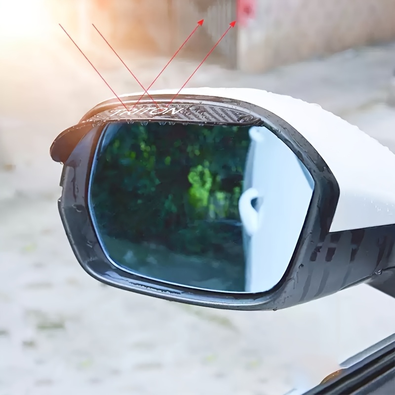 車のバックミラーレインシールド雨眉毛レインカバーカーボンファ - Car Blind Spot Mirror のレビューと価格