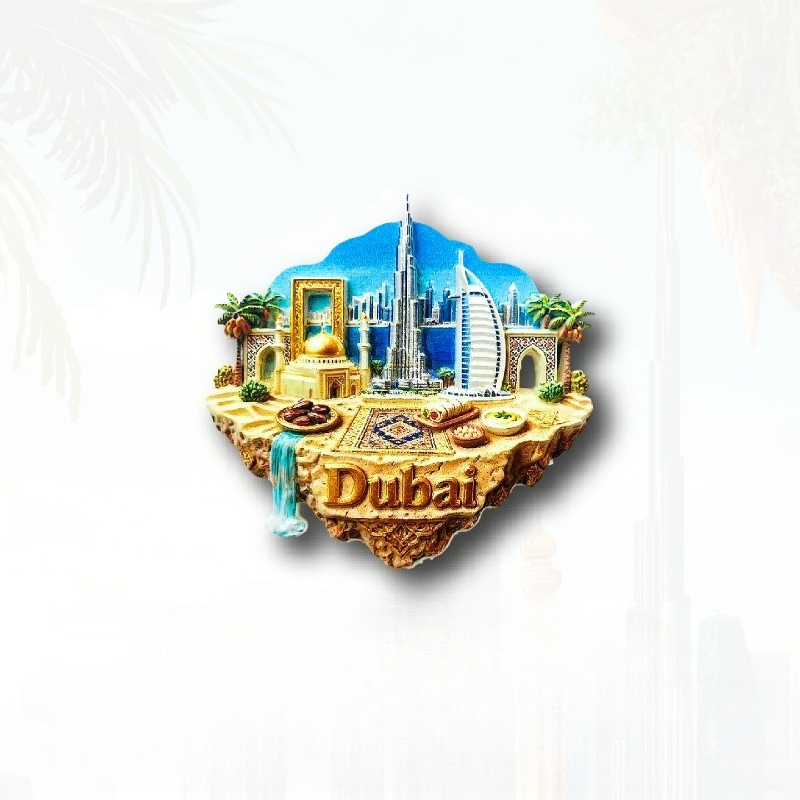 ドバイ浮島冷蔵庫マグネット - 豪華な3Dスカイラインと象徴 - Car Accessories Dubai のレビューと価格