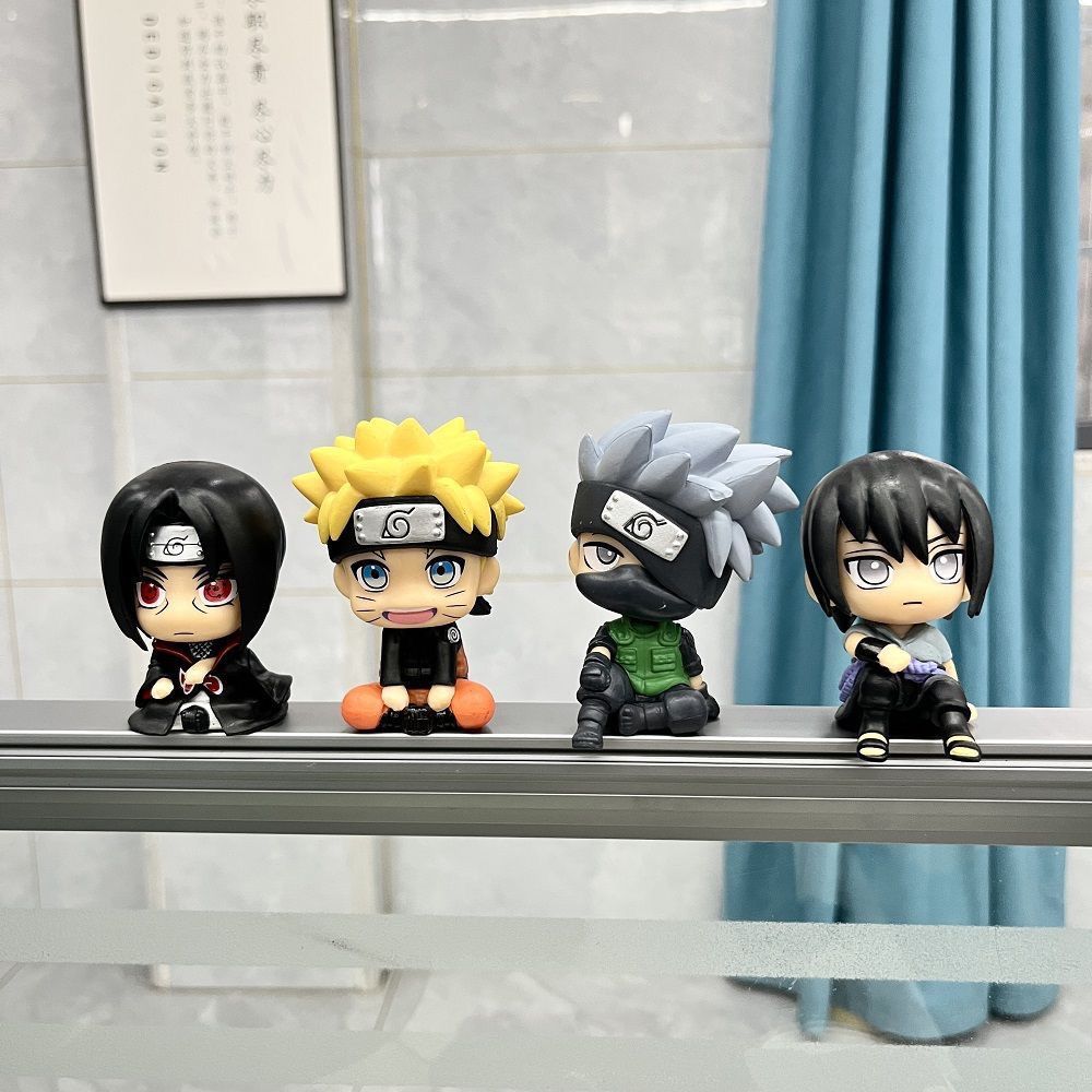 ナルト漫画かわいいフィギュアモデルカワイイ2Dちび人形車飾り - Car Accessories Toy のレビューと価格