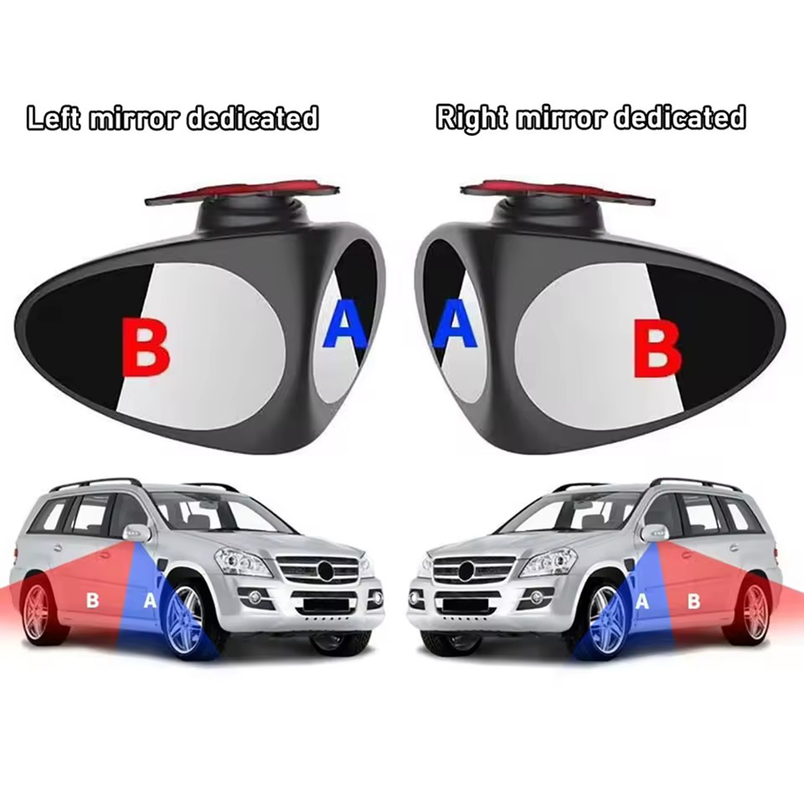 1個入り 車用ブラインドスポットミラー フロントホイール補助 - Car Blind Spot Mirror のレビューと価格