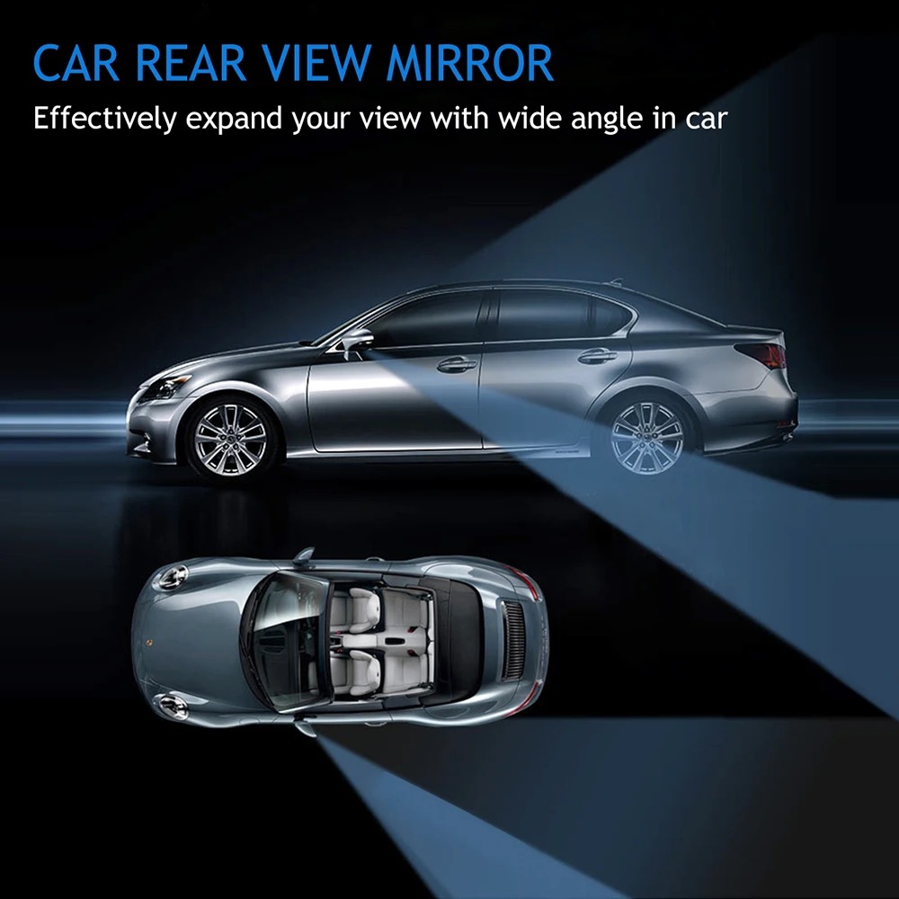 車用広角バックミラー クリアスリムブラインドスポットリバース - Car Blind Spot Mirror のレビューと価格