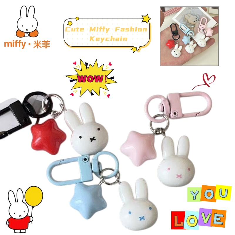 かわいいミッフィーキーホルダー、キュートなウサギと五芒星のチ - Car Accessories To Buy のレビューと価格