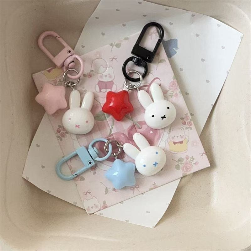 かわいいミッフィーキーホルダー、キュートなウサギと五芒星のチ - Car Accessories To Buy のレビューと価格