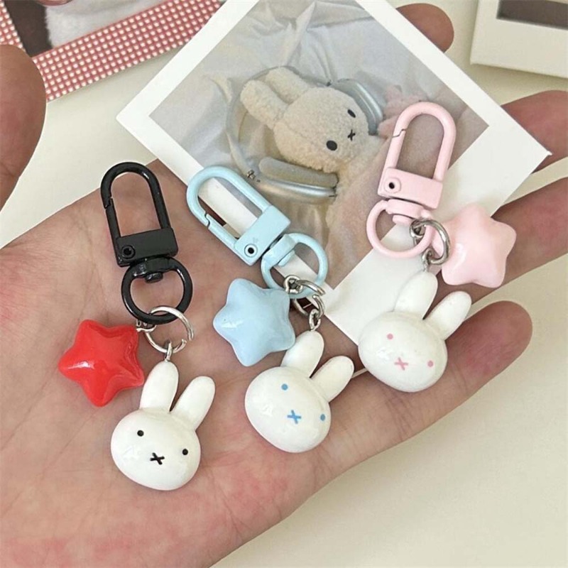 かわいいミッフィーキーホルダー、キュートなウサギと五芒星のチ - Car Accessories To Buy のレビューと価格