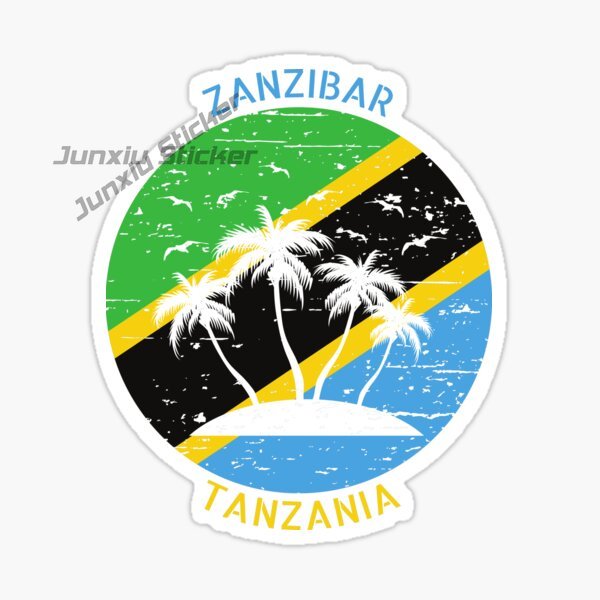 タンザニアザンジバル旗国家紋章ビニール自己粘着車ステッカー風 - Car Accessories Zanzibar のレビューと価格