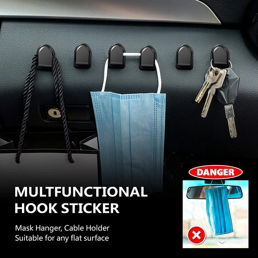 ミニカーフック 車内収納ホルダー USBケーブル ヘッドホン - Car Accessories To Buy のレビューと価格