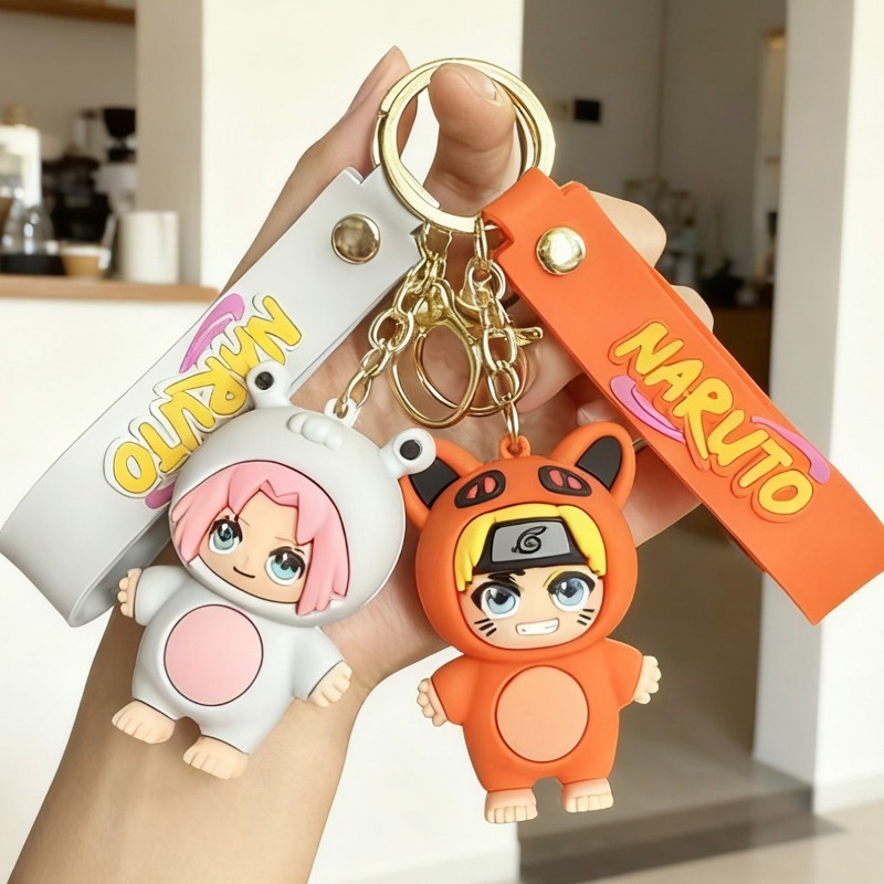 新作アニメ「ナルト」Qバージョンキーホルダー、アニメキャラク - Car Accessories To Buy のレビューと価格