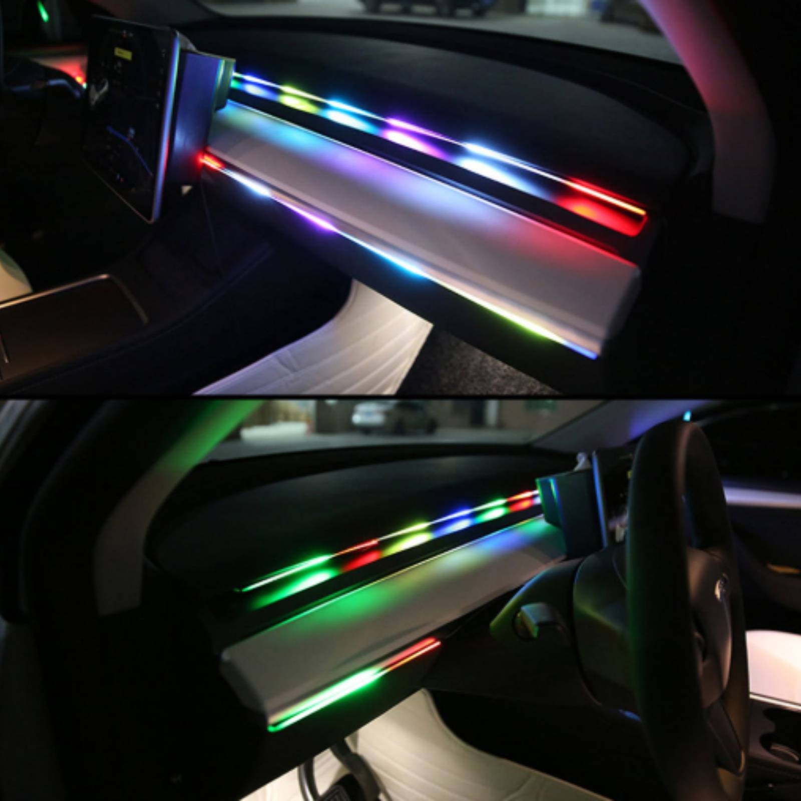 6個入りアクリル製車内LEDライト、アプリ制御式車内雰囲気照 - Led Interior Ambient Light のレビューと価格